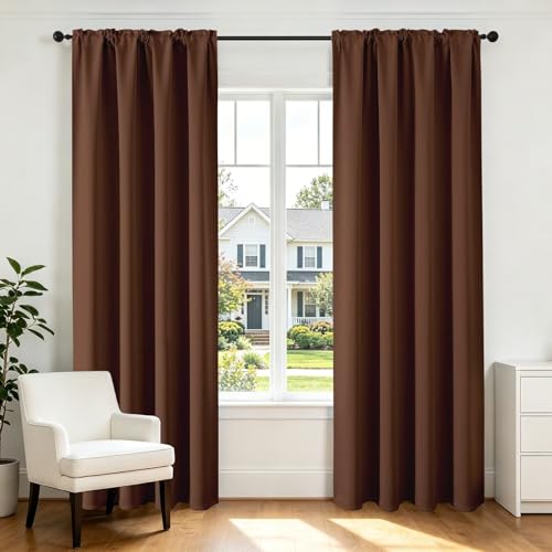 CUCRAF Braune Verdunkelungsvorhänge, 183 cm Länge, 2... - Maison & Cuisine Amazon Allemagne à 21.13€