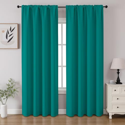 CUCRAF Turquoise Blackout Curtains 84 inch Length 2 Panels... - Maison & Cuisine en promo à 14.66€