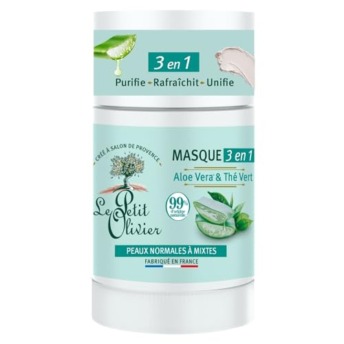 LE PETIT OLIVIER - Masque Visage 3 en 1 - Aloe Vera & Thé... - Beauté & Parfums en promo à 7.44€