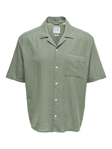 ONLY & SONS ONSCAIDEN Life Relax SS Resort 1PKT Shir - Amazon Allemagne à 12.92€