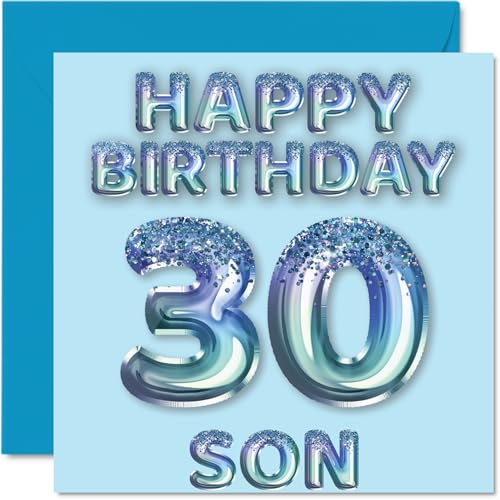 Geburtstagskarte zum 30. Geburtstag für Sohn, blaue... - Sports & Fitness Amazon Allemagne à 3.85€