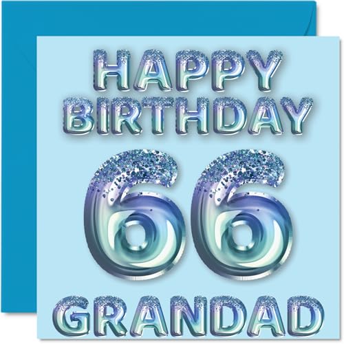 66th Birthday Card for Grandad - Blue Glitter Party... - Sports & Fitness en promo à 2.61€