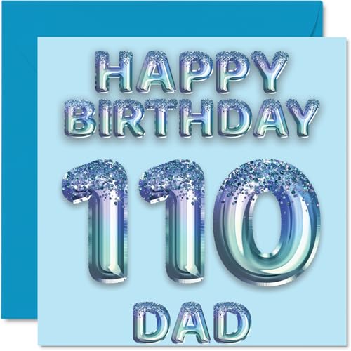 110th Birthday Card for Dad - Blue Glitter Party Balloons... - Livres & eBooks Amazon Royaume-Uni à 2.06€