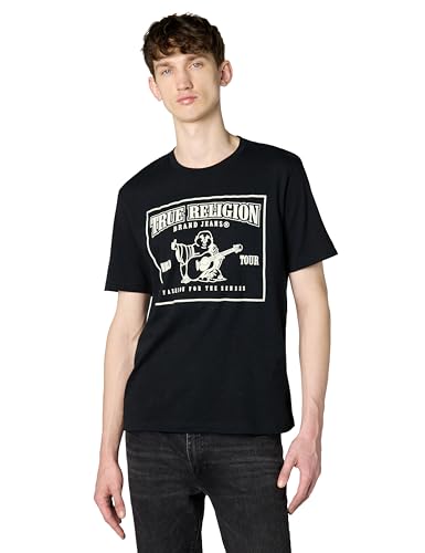 True Religion Hombre SRS Puff Crew tee, Jet Black, L - Amazon Espagne à 23.39€