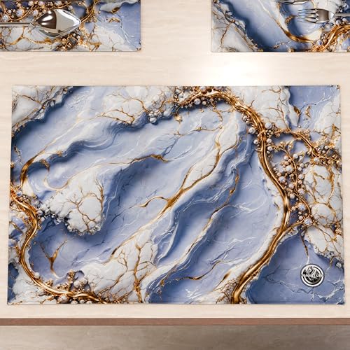 MARBLELIZED - Washable American Placemats, Lilac Marble... - Jardin & Extérieur Amazon Royaume-Uni à 9.35€
