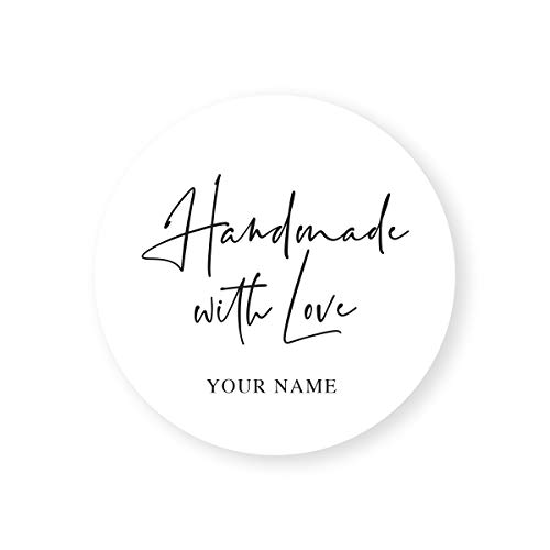 Custom Name Handmade With Love Small Business Stickers... - Fournitures Bureau Amazon Royaume-Uni à 2.00€