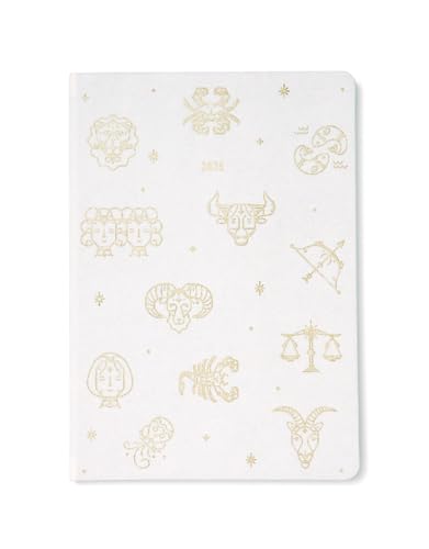 Letts of London Zodiac A5 week to view 2025 diary - ivory - Fournitures Bureau Amazon Royaume-Uni à 3.35€
