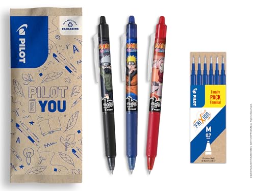Pilot x NARUTO - 3 stylos FriXion Ball Clicker, Noir, Bleu... en promo à 9,90€ (-42%) sur Amazon FR