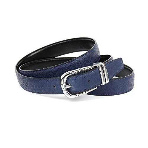 Anthoni Crown Cintura in pelle, Nero blu scuro, 110 cm - Mode & Vêtements Amazon Italie à 19.83€