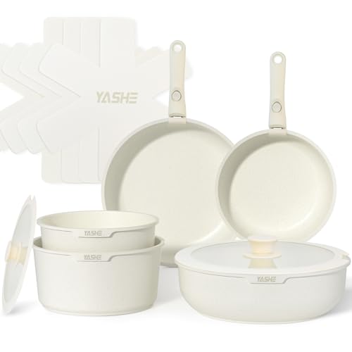 YASHE 13Pcs Pots and Pans Sets Non Stick, Kitchen Cookware... - Maison & Cuisine en promo à 50.99€