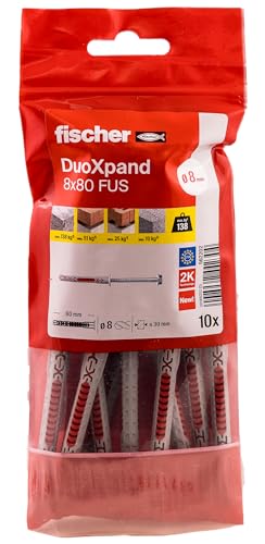 fischer DuoXpand 8 x 80 FUS, hochwertiger Universaldübel... - Bricolage & Outils Amazon Allemagne à 12.16€