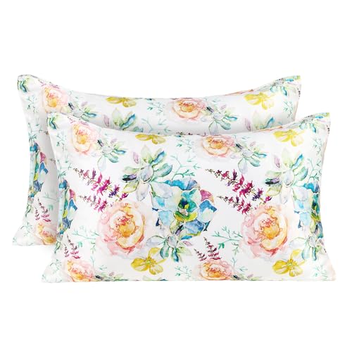 MANSPHIL 100% Real Silk Pillowcase 2 Pack King Flower... - Jardin & Extérieur Amazon Royaume-Uni à 31.66€