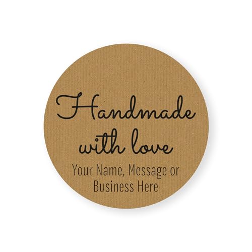 Custom Handmade With Love Small Business Stickers Homeade... - Fournitures Bureau Amazon Royaume-Uni à 2.00€