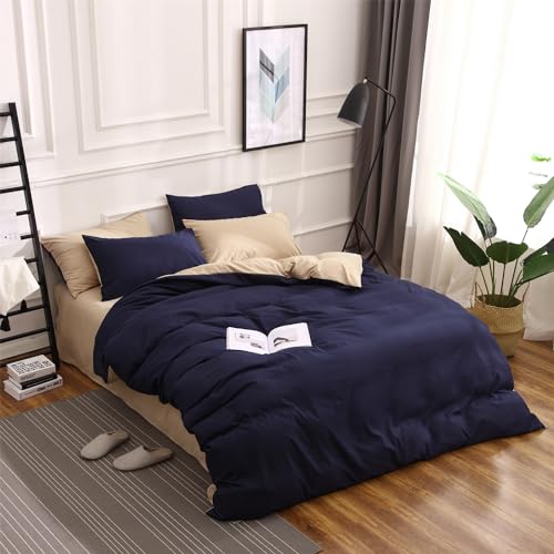 Gezu Parure de lit 4 pièces 135 x 200 cm - En coton - Bleu... en promo à 17,92€ (-70%) sur Amazon FR