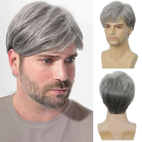 Siudus Perruque courte grise pour homme - Aspect naturel... - Mode & Vêtements Amazon France à 14.04€