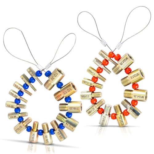 Elqubkan Jauge de pas filetage, jeu de jauges d'écrous et... - Amazon France à 8.35€