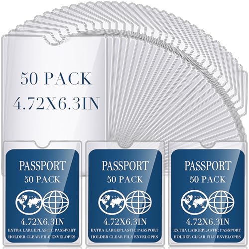 Patelai Passport Holder with Thumb Notch PVC Plastic Cash... - Maison & Cuisine Amazon Royaume-Uni à 5.99€