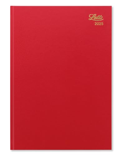 Letts of London Standard A4 week to view 2025 diary - red - Amazon Royaume-Uni à 3.56€
