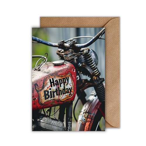 WBdesignz Tarjeta con sobre, diseño de moto de cumpleaños - Auto & Moto Amazon Espagne à 7.36€