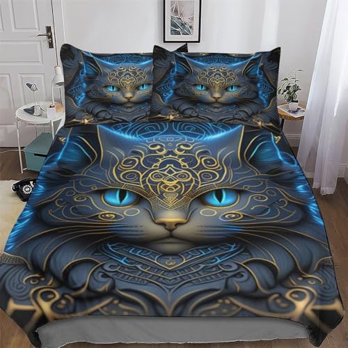 PAZZK Katze 3D Muster-Bettwäsche-Set 2teilig Mit Bettbezug... - Maison & Cuisine Amazon Allemagne à 19.97€