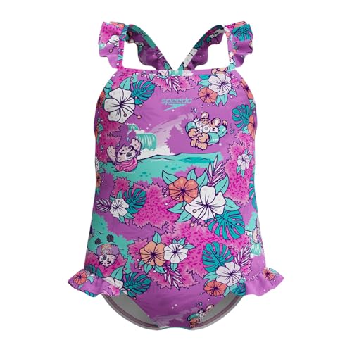 Speedo Learn to Swim Printed Frill Thinstrap Swimsuit... - Sports & Fitness Amazon Espagne à 14.50€