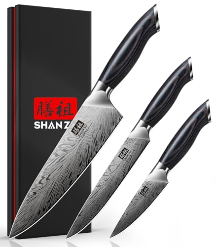 SHAN ZU Messerset aus Pulverstahl, Küchenmesserset 3-tlg... - Bricolage & Outils Amazon Allemagne à 53.89€