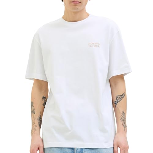 JACK & JONES Jjsummer Vibes Tee SS Crew Neck, Bianco, M - Mode & Vêtements Amazon Italie à 10.58€