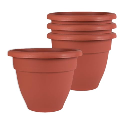 The HC Companies planters, Clay, 8" (Pack of 4) - Jardin & Extérieur en promo à 8.55€
