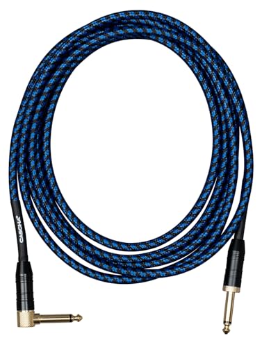 CASCHA Professional Line Guitar Cable, Angled, Tweed Blue... - High-Tech & Électronique Amazon Royaume-Uni à 4.38€