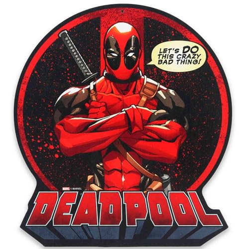 Marvel Deadpool Quote Metal Sign - Let's Do This Crazy Bad... - Sports & Fitness Amazon Espagne à 10.51€