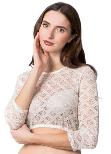 Stockerpoint Dirndlbluse Holly Camicia da Donna, Crema, 42 - Amazon Italie à 12.11€