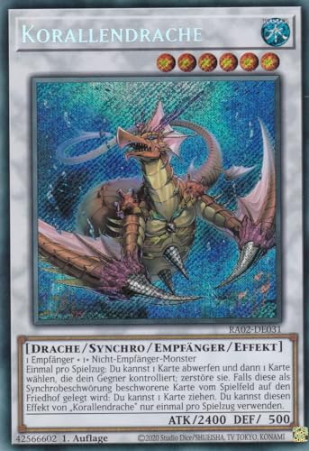RA02-DE031 - Korallendrache - Secret Rare - 1. Auflage... - Jeux Vidéo & Consoles en promo à 1.00€