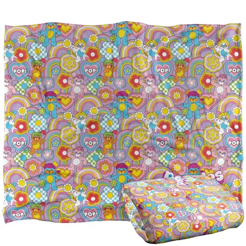 LOGOVISION Popples Blanket, 152 x 127 cm Pop Pattern Silky... - Maison & Cuisine en promo à 14.03€