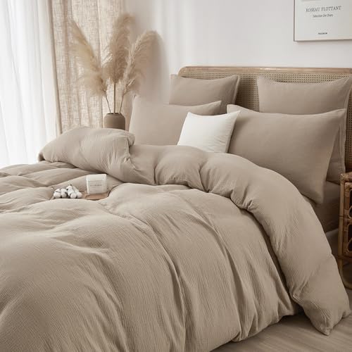 Luofanfei Parure de lit en coton muslin renforcé avec... - Maison & Cuisine Amazon France à 29.30€