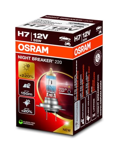 OSRAM NIGHT BREAKER 220, H7, +220% more brightness, halogen... - Maison & Cuisine Amazon Royaume-Uni à 13.96€