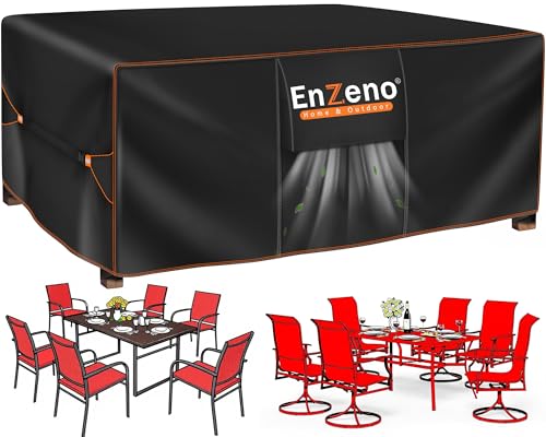 Enzeno Patio Furniture Set Cover Waterproof, Outdoor Dining... - Maison & Cuisine Amazon Royaume-Uni à 24.78€