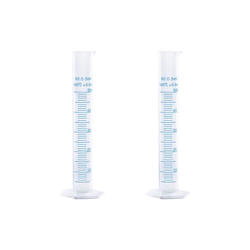 JIHUOO Lot de 2 cylindres gradués en plastique transparent... - Fournitures Bureau Amazon France à 4.11€