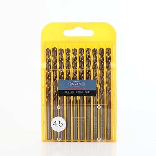 JOVANT 10pcs 11/64 Zoll(4.5mm) Kobalt-Bohrer, M35- HSS High... - Bricolage & Outils Amazon Allemagne à 1.49€