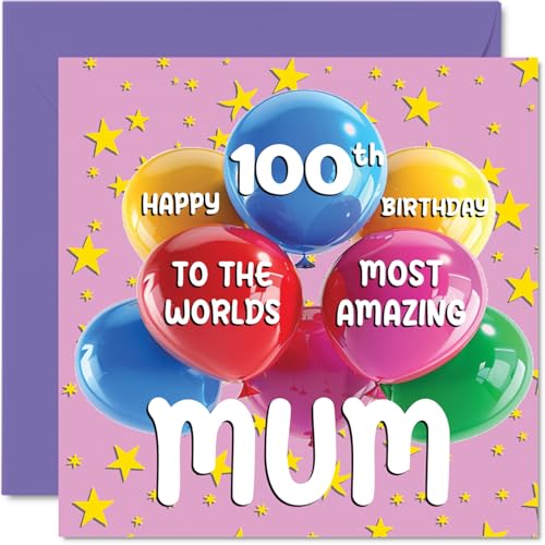 100th Mum Birthday Card - World's Most Amazing Mum - Happy... - Maison & Cuisine en promo à 1.56€