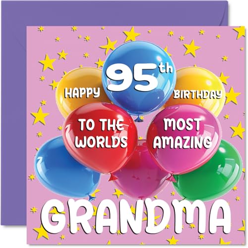 95th Grandma Birthday Card - World's Most Amazing Grandma... - Auto & Moto Amazon Royaume-Uni à 2.01€