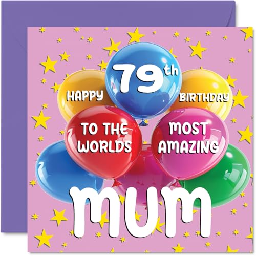 79th Mum Birthday Card - World's Most Amazing Mum - Happy... - Auto & Motorcycle Amazon UK à 2.71€