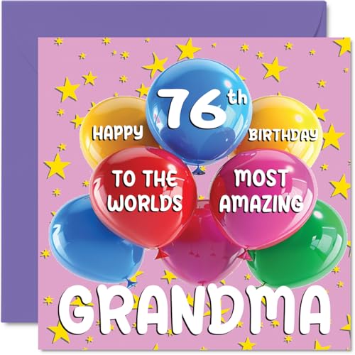 76th Grandma Birthday Card - World's Most Amazing Grandma... - Auto & Moto en promo à 2.02€