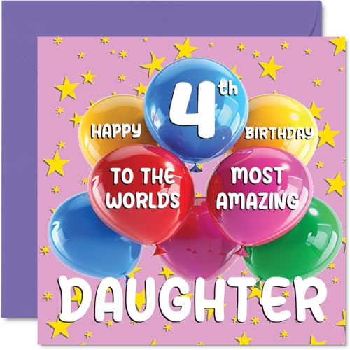 4th Daughter Birthday Card - World's Most Amazing Daughter... - Auto & Moto en promo à 1.43€
