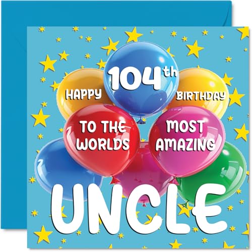 104th Uncle Birthday Card - World's Most Amazing Uncle... - Auto & Moto Amazon Royaume-Uni à 2.06€