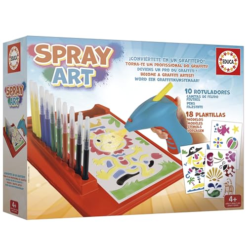 Educa - Spray Art Creéez des dessins s avec un aérographe... - Jouets & Jeux Amazon France à 15.36€