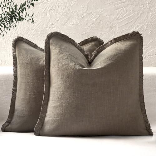 ROMANDECO Boho Decorative Throw Pillow Covers with Fringe... - Maison & Cuisine Amazon Royaume-Uni à 11.00€