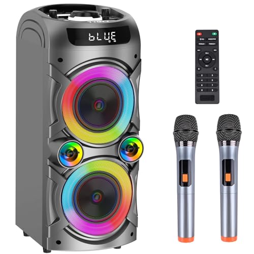 Sistema de karaoke con 2 micrófonos inalámbricos, sistema... - High-Tech & Électronique Amazon Espagne à 62.00€