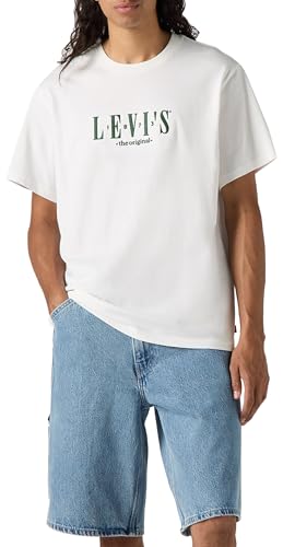Levi's Ss Relaxed Fit Tee Serif Logo White+ Gra - Amazon Germany à 14.04€