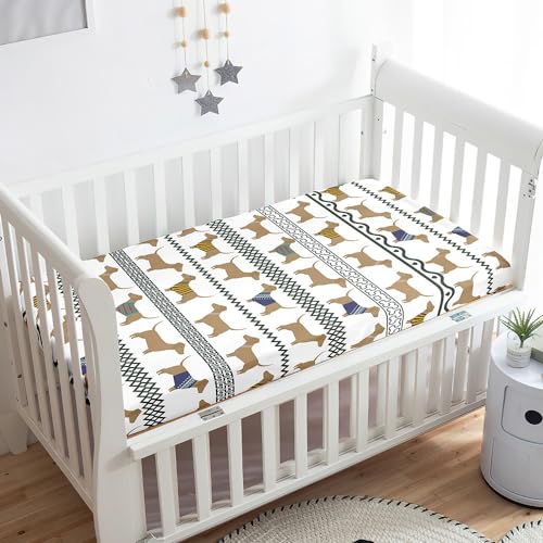 Odot Cot Bed Sheets Dachshund Print Bedside Cribs Fitted... - Bébé & Puériculture Amazon Royaume-Uni à 1.49€