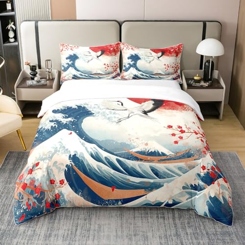 100 % Baumwolle Wave Pattern Bettwäsche Set 200 x 200 cm... - Home & Kitchen Amazon Germany à 21.78€